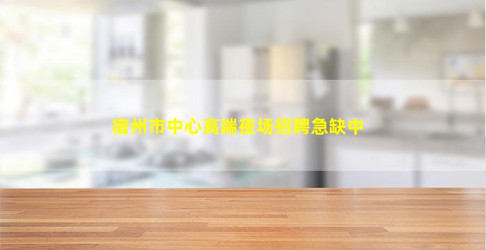 宿州市中心高端夜场招聘急缺中